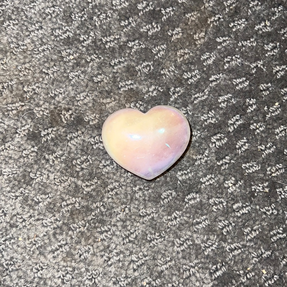 Herat shaped crystal